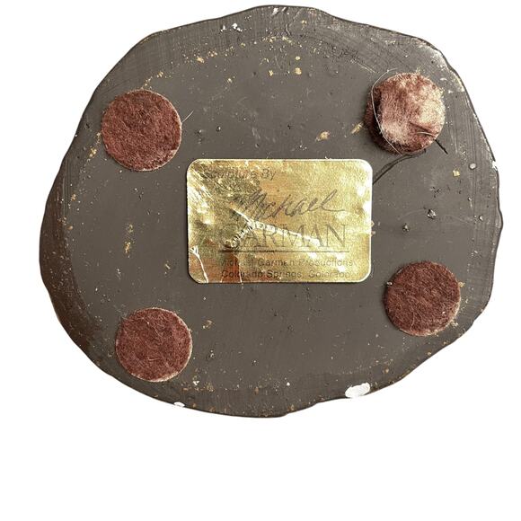 Michael Garman Buffalo Hunter Cowboy Sculpture Signed Retired Vintage 1987 READ - Picture 10 of 16